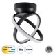 Μοντέρνο Φωτιστικό Οροφής LED 20W 2400lm 300° AC 220-240V IP20 Ρυθμιζόμενο Λευκό CCT με On/Off 2700K/4500K/6000K - Lumileds SMD Chip - Μαύρο Ματ - Μ24.5 x Π16 x Υ25cm - 3 Χρόνια Εγγύηση