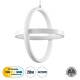 Μοντέρνο Κρεμαστό Φωτιστικό Οροφής LED 20W 2400lm 300° AC 220-240V IP20 Ρυθμιζόμενο Λευκό CCT με On/Off 2700K/4500K/6000K - Lumileds SMD Chip - Λευκό Ματ - Μ25 x Π22 x Υ25cm - 3 Χρόνια Εγγύηση