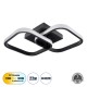 Μοντέρνο Φωτιστικό Οροφής LED 22W 2640lm 300° AC 220-240V IP20 Ρυθμιζόμενο Λευκό CCT με On/Off 2700K/4500K/6000K - Lumileds SMD Chip - Μαύρο Ματ - Μ40 x Π24 x Υ7cm - 3 Χρόνια Εγγύηση