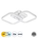 Μοντέρνο Φωτιστικό Οροφής LED 22W 2640lm 300° AC 220-240V IP20 Ρυθμιζόμενο Λευκό CCT με On/Off 2700K/4500K/6000K - Lumileds SMD Chip - Λευκό Ματ - Μ40 x Π24 x Υ7cm - 3 Χρόνια Εγγύηση