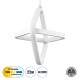 Μοντέρνο Κρεμαστό Φωτιστικό Οροφής LED 22W 2640lm 300° AC 220-240V IP20 Ρυθμιζόμενο Λευκό CCT με On/Off 2700K/4500K/6000K - Lumileds SMD Chip - Λευκό Ματ - Μ24 x Π22 x Υ24cm - 3 Χρόνια Εγγύηση