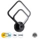 Μοντέρνο Φωτιστικό Τοίχου - Απλίκα LED 15W 1800lm 300° AC 220-240V IP20 Ρυθμιζόμενο Λευκό CCT με On/Off 2700K/4500K/6000K - Lumileds SMD Chip - Μαύρο Ματ - Μ25 x Π8 x Υ30cm - 3 Χρόνια Εγγύηση
