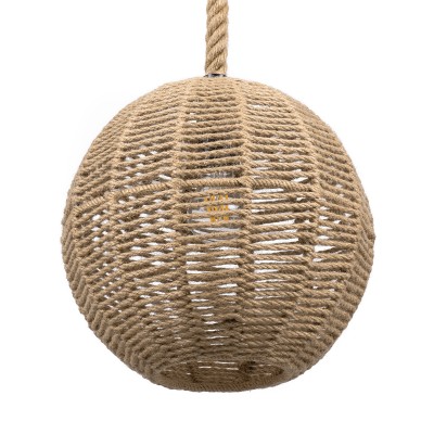Boho Κρεμαστό Φωτιστικό Οροφής με Ντουί 1 x E27 AC 220-240V IP20 - Μπεζ - Μ30 x Π30 x Y30cm