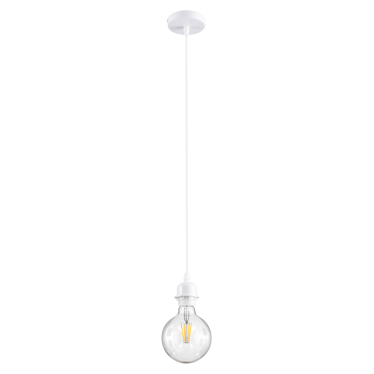 Boho Κρεμαστό Φωτιστικό Οροφής με Ντουί 1 x E27 AC 220-240V IP20 - Λευκό - Μ4 x Π4 x Υ110cm