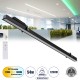Μοντέρνο Φωτιστικό Οροφής LED 54W 6500lm 120° AC 220-240V IP20 Ρυθμιζόμενο Λευκό CCT με Χειριστήριο από 2700K έως 6000K Dimmable - Lumileds SMD Chip - Μαύρο Ματ - Μ121.5 x Π5 x Υ4cm - 3 Χρόνια Εγγύηση