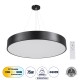 Μοντέρνο Κρεμαστό Φωτιστικό Οροφής LED 75W 8625lm 120° AC 220-240V IP20 Ρυθμιζόμενο Λευκό CCT με Χειριστήριο από 2700K έως 6000K Dimmable - Lumileds SMD Chip - Μαύρο Ματ - Μ60 x Π60 x Υ8cm - 3 Χρόνια Εγγύηση