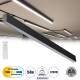 Μοντέρνο Φωτιστικό Οροφής LED 54W 6500lm 120° AC 220-240V IP20 Ρυθμιζόμενο Λευκό CCT με Χειριστήριο από 2700K έως 6000K Dimmable - Lumileds SMD Chip - Μαύρο Ματ - Μ120 x Π3.5 x Υ7cm - 3 Χρόνια Εγγύηση