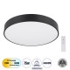 Μοντέρνο Φωτιστικό Οροφής LED 75W 8625lm 120° AC 220-240V IP20 Ρυθμιζόμενο Λευκό CCT με Χειριστήριο από 2700K έως 6000K Dimmable - Lumileds SMD Chip - Μαύρο Ματ - Μ60 x Π60 x Υ8cm - 3 Χρόνια Εγγύηση
