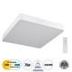 Μοντέρνο Φωτιστικό Οροφής LED 75W 8625lm 120° AC 220-240V IP20 Ρυθμιζόμενο Λευκό CCT με Χειριστήριο από 2700K έως 6000K Dimmable - Lumileds SMD Chip - Λευκό Ματ - Μ60 x Π60 x Υ8cm - 3 Χρόνια Εγγύηση