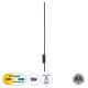Μοντέρνο Φωτιστικό Τοίχου - Απλίκα LED 18W 2160lm 120° AC 220-240V IP20 Ρυθμιζόμενο Λευκό CCT με On/Off 2700K/4500K/6000K - Lumileds SMD Chip - Μαύρο Ματ - Μ5 x Π4 x Υ120cm - 3 Χρόνια Εγγύηση