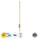 Μοντέρνο Φωτιστικό Τοίχου - Απλίκα LED 18W 2160lm 120° AC 220-240V IP20 Ρυθμιζόμενο Λευκό CCT με On/Off 2700K/4500K/6000K - Lumileds SMD Chip - Χρυσό Βούρτσας - Μ5 x Π4 x Υ120cm - 3 Χρόνια Εγγύηση
