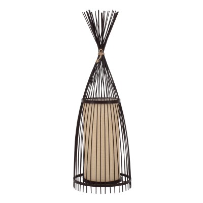 Boho Επιδαπέδιο Φωτιστικό με Ντουί 1 x E27 AC 220-240V IP20 - Καφέ & Μπεζ - Μ30 x Π30 x Υ90cm
