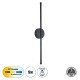 Μοντέρνο Φωτιστικό Τοίχου - Απλίκα LED 9W 1080lm 120° AC 220-240V IP20 Ρυθμιζόμενο Λευκό CCT με On/Off 2700K/4500K/6000K - Lumileds SMD Chip - Μαύρο Ματ - Μ10 x Π4 x Υ60cm - 3 Χρόνια Εγγύηση