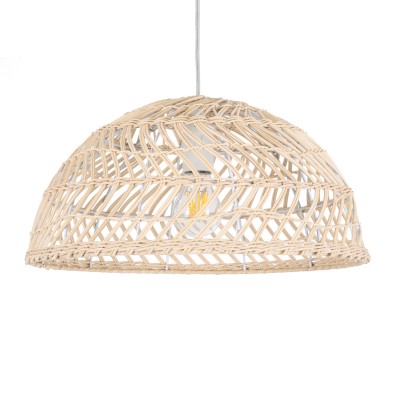 Boho Κρεμαστό Φωτιστικό Οροφής με Ντουί 1 x E27 AC 220-240V IP20 - Μπεζ - Μ40 x Π40 x Y20cm
