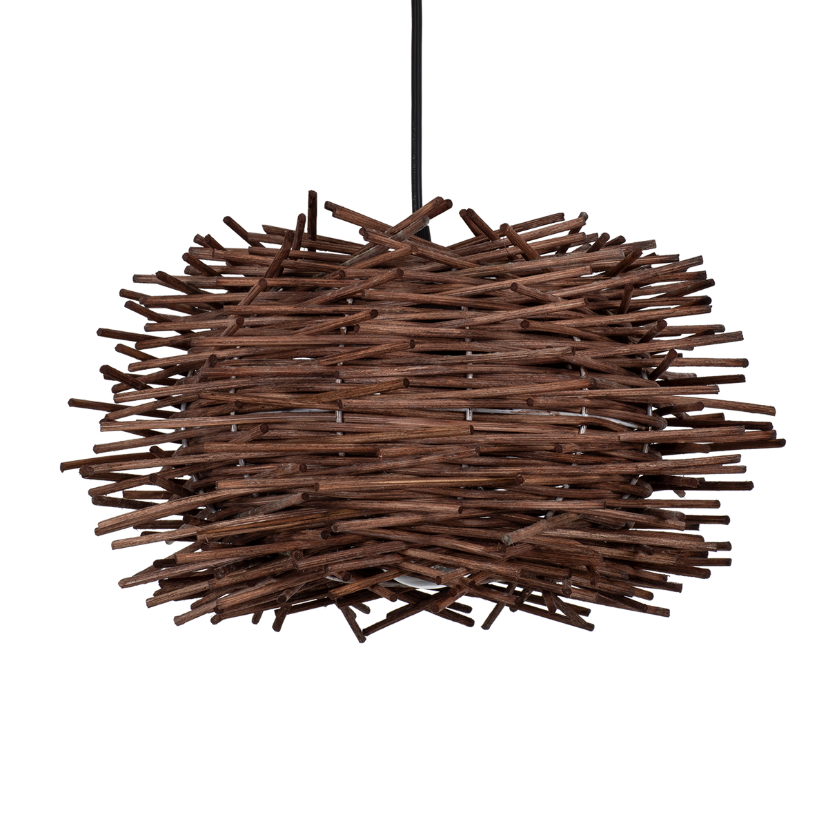 Boho Κρεμαστό Φωτιστικό Οροφής με Ντουί 1 x E27 AC 220-240V IP20 - Καφέ - Μ30 x Π30 x Υ18cm