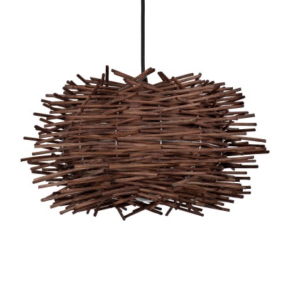 Boho Κρεμαστό Φωτιστικό Οροφής με Ντουί 1 x E27 AC 220-240V IP20 - Καφέ - Μ30 x Π30 x Υ18cm