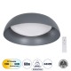 Μοντέρνο Φωτιστικό Οροφής LED 60W 6900lm 120° AC 220-240V IP20 Ρυθμιζόμενο Λευκό CCT με Χειριστήριο από 2700K έως 6000K Dimmable - Lumileds SMD Chip - Γκρι - Μ43 x Π43 x Υ11cm - 3 Χρόνια Εγγύηση