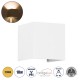 Μοντέρνο Φωτιστικό Τοίχου - Απλίκα LED 10W 1150lm 5°/60° AC 220-240V Αδιάβροχο IP65 Θερμό Λευκό 2700K - Bridgelux COB Chip & TÜV SÜD Driver - Λευκό Ματ - Μ10 x Π10 x Υ10cm - 5 Χρόνια Εγγύηση