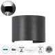 Μοντέρνο Φωτιστικό Τοίχου - Απλίκα LED 10W 1250lm 5°/60° AC 220-240V Αδιάβροχο IP65 Ψυχρό Λευκό 6000K - Bridgelux COB Chip & TÜV SÜD Driver - Γκρι Ανθρακί Ματ - Μ10 x Π10 x Υ10cm - 5 Χρόνια Εγγύηση