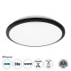Φωτιστικό Πλαφονιέρα Οροφής LED 24W 2760lm 120° AC 220-240V Αδιάβροχο IP54 Ψυχρό Λευκό 6000K - Lumileds SMD Chip - Μαύρο Ματ & Λευκό Γαλακτερό - Μ30 x Π30 x Υ6.5cm - 3 Χρόνια Εγγύηση
