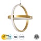 Μοντέρνο Κρεμαστό Φωτιστικό Οροφής LED 20W 2400lm 300° AC 220-240V IP20 Ρυθμιζόμενο Λευκό CCT με On/Off 2700K/4500K/6000K - Lumileds SMD Chip - Χρυσό Βούρτσας - Μ25 x Π22 x Υ25cm - 3 Χρόνια Εγγύηση