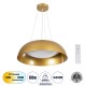 Μοντέρνο Κρεμαστό Φωτιστικό Οροφής LED 60W 6900lm 120° AC 220-240V IP20 Ρυθμιζόμενο Λευκό CCT με Χειριστήριο από 2700K έως 6000K Dimmable - Lumileds SMD Chip - Χρυσό - Μ43 x Π43 x Υ11cm - 3 Χρόνια Εγγύηση