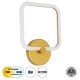 Μοντέρνο Φωτιστικό Τοίχου - Απλίκα LED 8W 960lm 360° AC 220-240V IP20 Ρυθμιζόμενο Λευκό CCT με On/Off 2700K/4500K/6000K - Lumileds SMD Chip - Χρυσό - Μ22 x Π5 x Υ28.5cm - 3 Χρόνια Εγγύηση