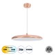 Μοντέρνο Κρεμαστό Φωτιστικό Οροφής LED 24W 2880lm 120° AC 220-240V IP20 Ρυθμιζόμενο Λευκό CCT με On/Off 2700K/4500K/6000K - Lumileds SMD Chip - Ροζ Χρυσό - Μ40 x Π40 x Υ10cm - 3 Χρόνια Εγγύηση