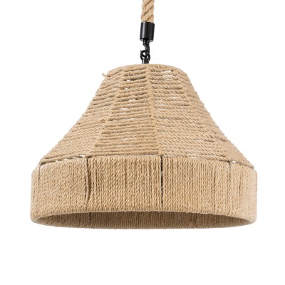 Boho Κρεμαστό Φωτιστικό Οροφής με Ντουί 1 x E27 AC 220-240V IP20 - Μπεζ - Μ38 x Π38 x Υ28cm
