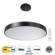 Μοντέρνο Κρεμαστό Φωτιστικό Οροφής LED 100W 11020lm 120° AC 220-240V IP20 Ρυθμιζόμενο Λευκό CCT με Χειριστήριο από 2700K έως 6000K Dimmable - Lumileds SMD Chip - Μαύρο Ματ - Μ80 x Π80 x Υ8cm - 3 Χρόνια Εγγύηση