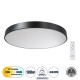 Μοντέρνο Φωτιστικό Οροφής LED 100W 11020lm 120° AC 220-240V IP20 Ρυθμιζόμενο Λευκό CCT με Χειριστήριο από 2700K έως 6000K Dimmable - Lumileds SMD Chip - Μαύρο Ματ - Μ80 x Π80 x Υ8cm - 3 Χρόνια Εγγύηση