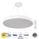 Μοντέρνο Κρεμαστό Φωτιστικό Οροφής LED 100W 11020lm 120° AC 220-240V IP20 Ρυθμιζόμενο Λευκό CCT με Χειριστήριο από 2700K έως 6000K Dimmable - Lumileds SMD Chip - Λευκό Ματ - Μ80 x Π80 x Υ8cm - 3 Χρόνια Εγγύηση