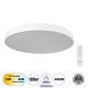 Μοντέρνο Φωτιστικό Οροφής LED 100W 11020lm 120° AC 220-240V IP20 Ρυθμιζόμενο Λευκό CCT με Χειριστήριο από 2700K έως 6000K Dimmable - Lumileds SMD Chip - Λευκό Ματ - Μ80 x Π80 x Υ8cm - 3 Χρόνια Εγγύηση