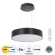 Μοντέρνο Κρεμαστό Φωτιστικό Οροφής LED 67W 7370lm 120° AC 220-240V IP20 Ρυθμιζόμενο Λευκό CCT με Χειριστήριο από 2700K έως 6000K Dimmable - Lumileds SMD Chip - Μαύρο Ματ - Μ40 x Π40 x Υ8cm - 3 Χρόνια Εγγύηση