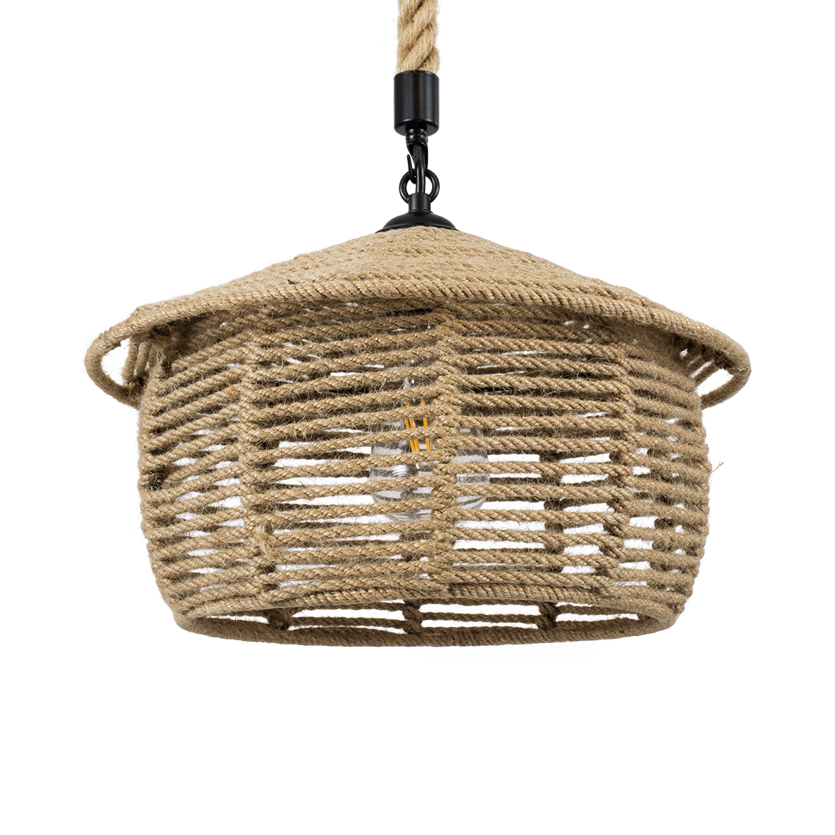 Boho Κρεμαστό Φωτιστικό Οροφής με Ντουί 1 x E27 AC 220-240V IP20 - Μπεζ - Μ35 x Π35 x Y30cm