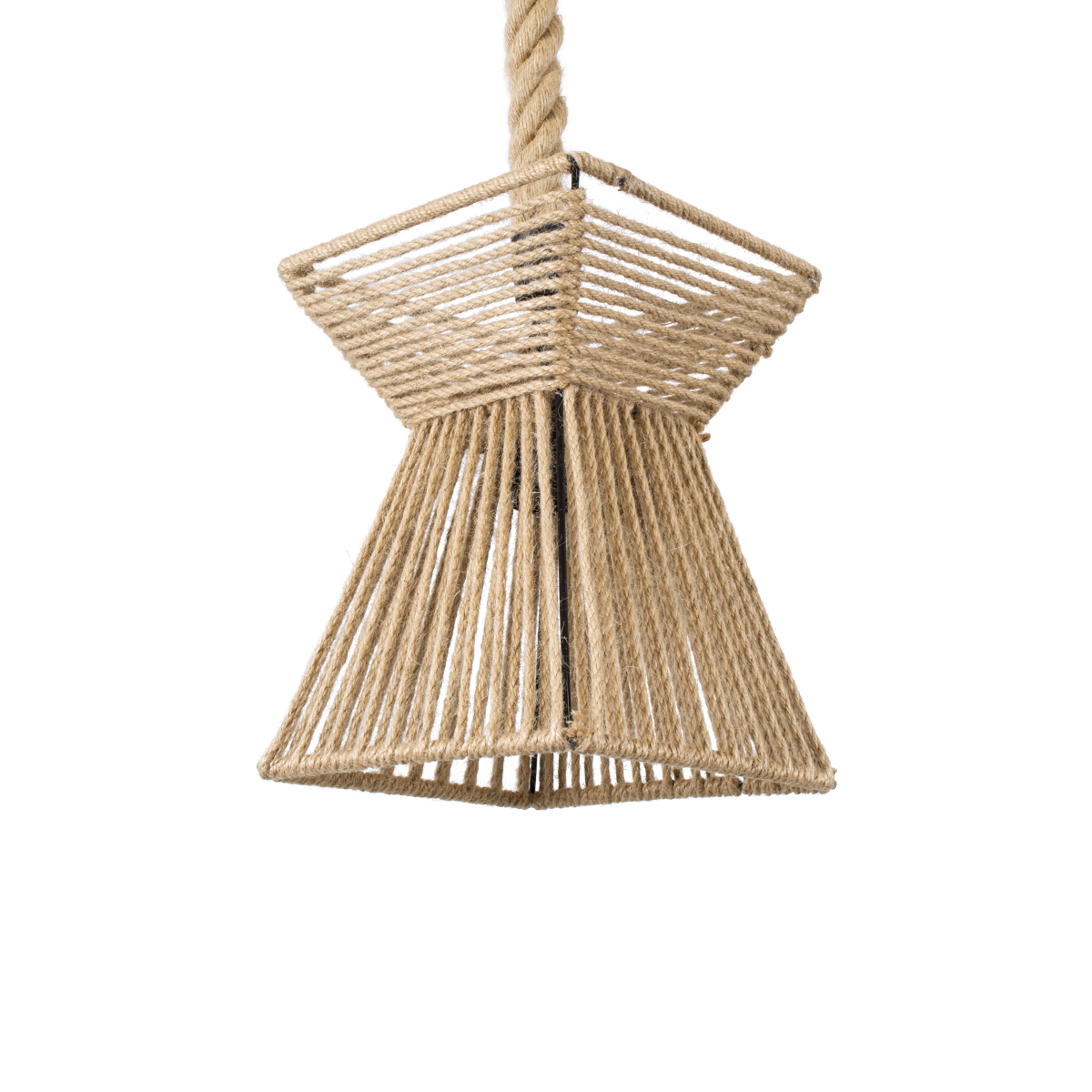 Boho Κρεμαστό Φωτιστικό Οροφής με Ντουί 1 x E27 AC 220-240V IP20 - Μπεζ - Μ21 x Π21 x Y27cm