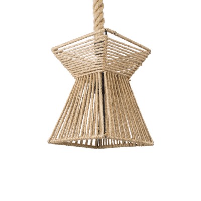 Boho Κρεμαστό Φωτιστικό Οροφής με Ντουί 1 x E27 AC 220-240V IP20 - Μπεζ - Μ21 x Π21 x Y27cm