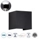Μοντέρνο Φωτιστικό Τοίχου - Απλίκα LED 10W 1250lm 5°/60° AC 220-240V Αδιάβροχο IP65 Ψυχρό Λευκό 6000K - Bridgelux COB Chip & TÜV SÜD Driver - Μαύρο Ματ - Μ10 x Π10 x Υ10cm - 5 Χρόνια Εγγύηση