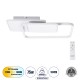 Μοντέρνο Φωτιστικό Οροφής LED 75W 8400lm 360° AC 220-240V IP20 Ρυθμιζόμενο Λευκό CCT με Χειριστήριο από 2700K έως 6000K Dimmable - Lumileds SMD Chip - Λευκό Ματ - Μ48.5 x Π51 x Υ9cm - 3 Χρόνια Εγγύηση