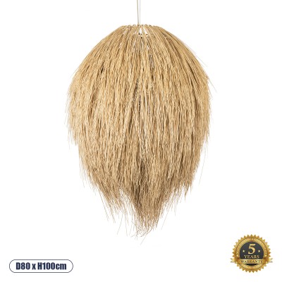 Boho Κρεμαστό Φωτιστικό Οροφής με Ντουί 1 x E27 AC 220-240V IP20 - Μπεζ - Μ80 x Π80 x Υ100cm