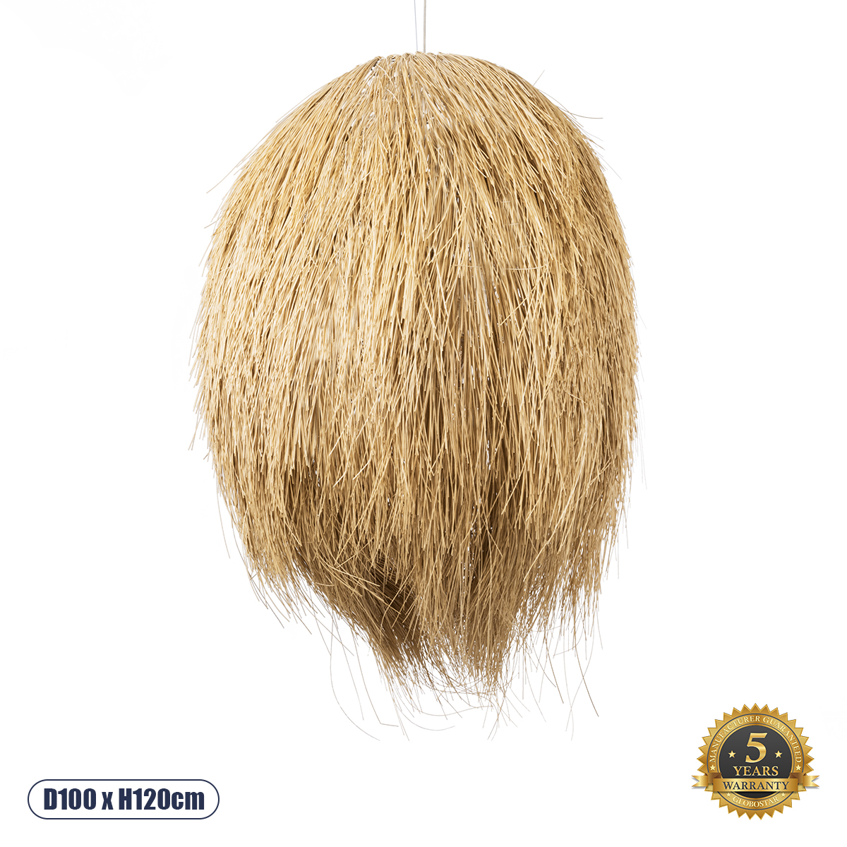 Boho Κρεμαστό Φωτιστικό Οροφής με Ντουί 1 x E27 AC 220-240V IP20 - Μπεζ - Μ100 x Π100 x Υ120cm