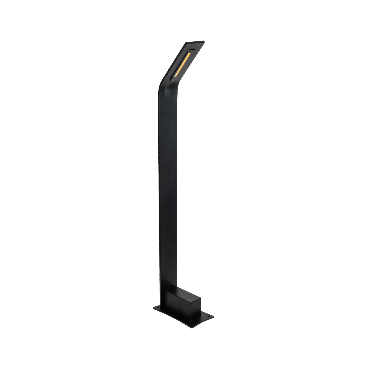 Φωτιστικό Κολωνάκι Κήπου LED 15W 1500lm 120° AC 220-240V Αδιάβροχο IP65 - Θερμό Λευκό 2700K - Bridgelux COB Chip - Γκρι Ανθρακί Ματ - Μ8 x Π15 x Υ70cm - 3 Χρόνια Εγγύηση