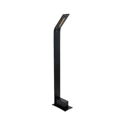 Φωτιστικό Κολωνάκι Κήπου LED 15W 1500lm 120° AC 220-240V Αδιάβροχο IP65 - Θερμό Λευκό 2700K - Bridgelux COB Chip - Γκρι Ανθρακί Ματ - Μ8 x Π15 x Υ70cm - 3 Χρόνια Εγγύηση