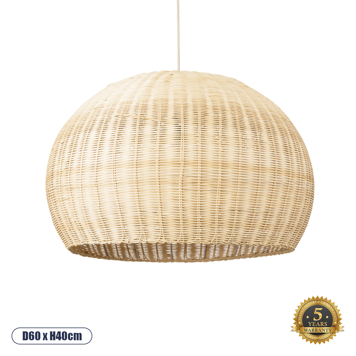 Boho Κρεμαστό Φωτιστικό Οροφής με Ντουί 1 x E27 AC 220-240V IP20 - Μπεζ - Μ60 x Π60 x Υ40cm