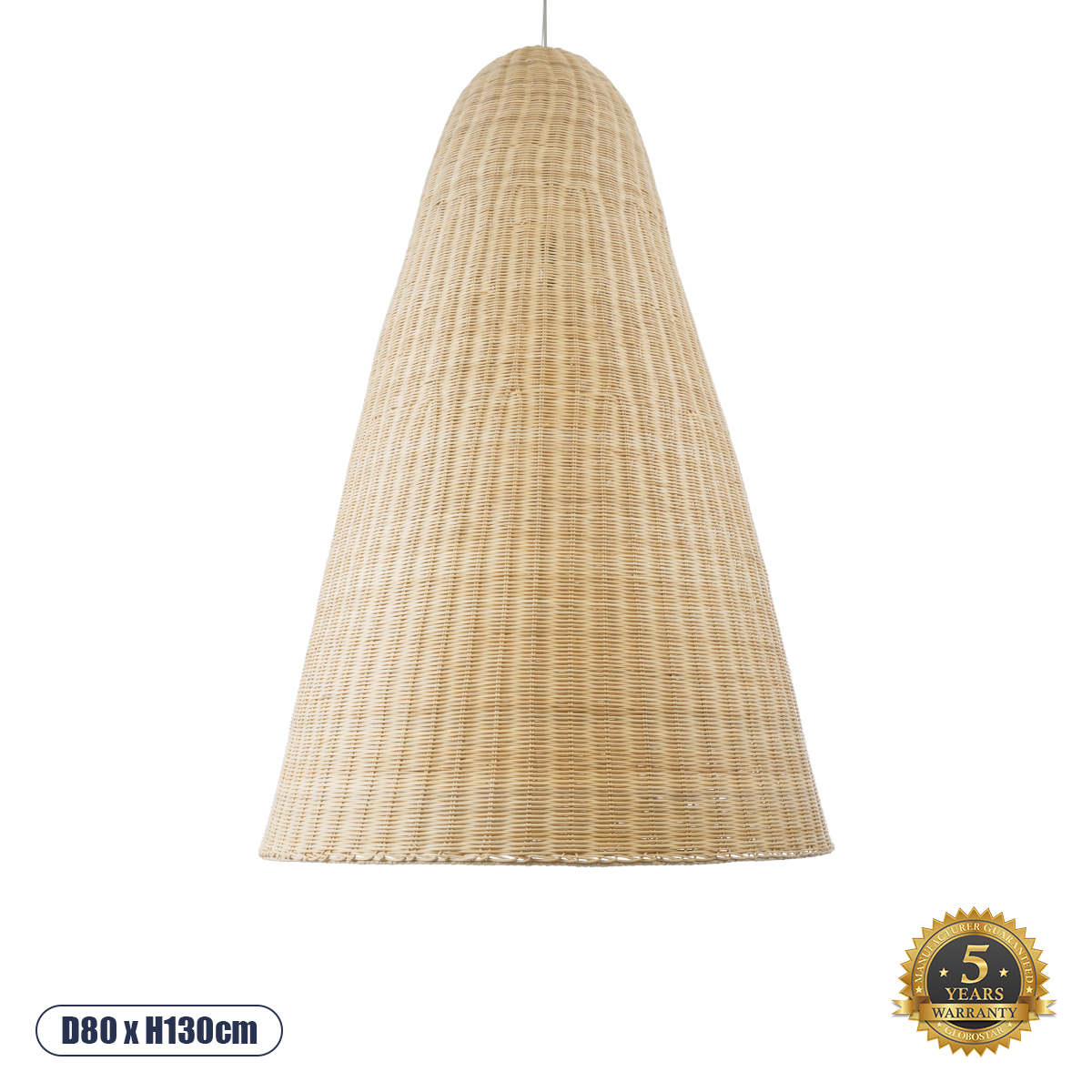 Boho Κρεμαστό Φωτιστικό Οροφής με Ντουί 1 x E27 AC 220-240V IP20 - Μπεζ - Μ80 x Π80 x Υ130cm