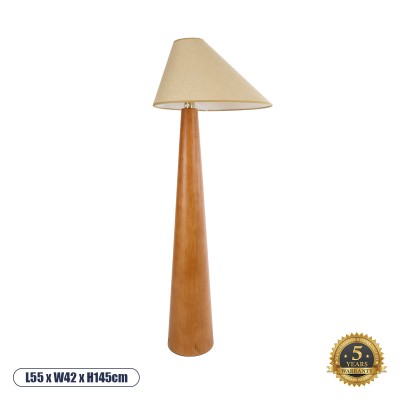 Boho Επιδαπέδιο Φωτιστικό με Ντουί 1 x E27 AC 220-240V IP20 - Καφέ & Μπεζ - Μ55 x Π42 x Υ145cm