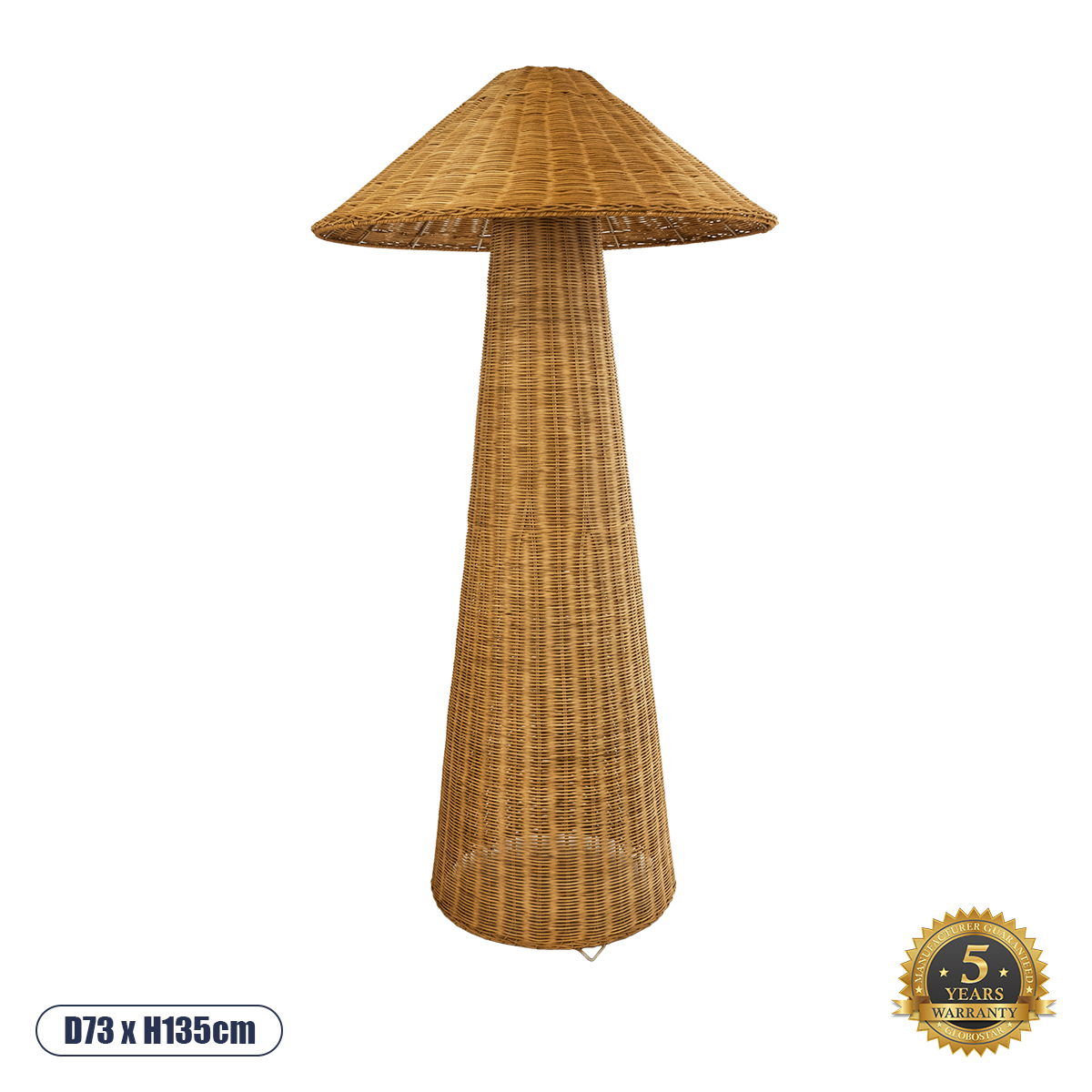 Boho Επιδαπέδιο Φωτιστικό με Ντουί 1 x E27 AC 220-240V IP20 - Μπεζ - Μ73 x Π73 x Υ135cm
