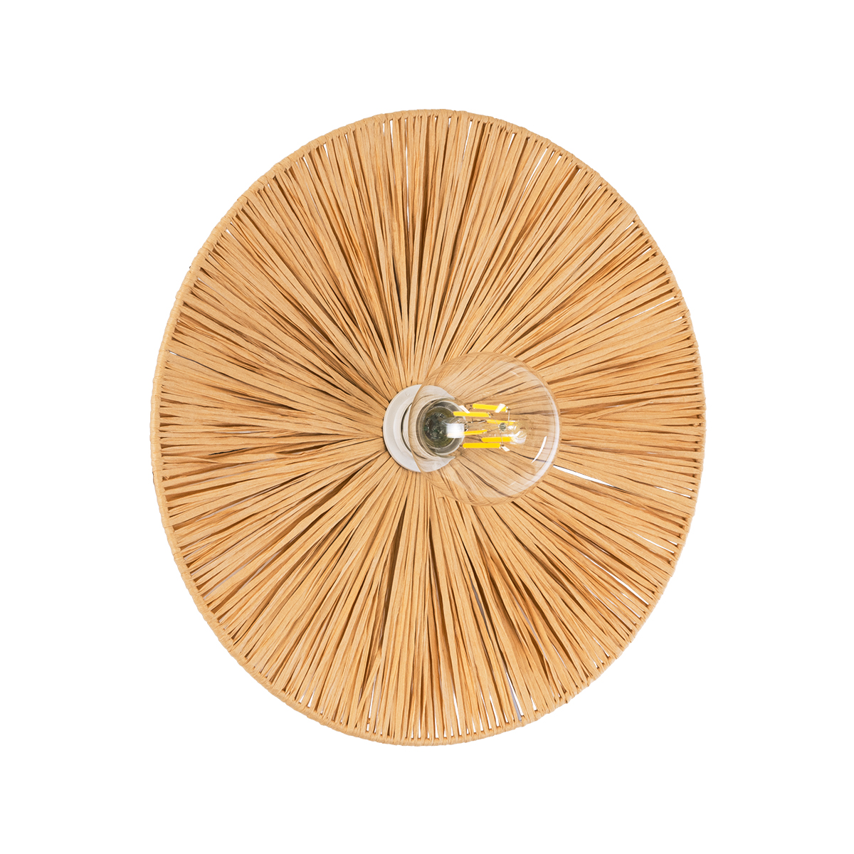 Boho Φωτιστικό Τοίχου - Απλίκα με Ντουί 1 x E27 AC 220-240V IP20 - Μπεζ - Μ40 x Π40 x Υ9cm
