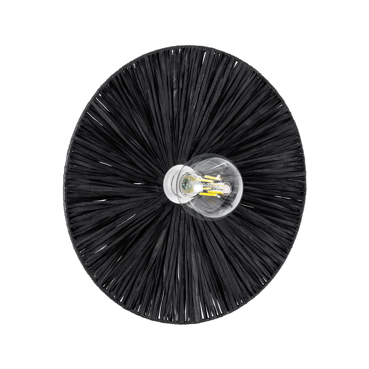 Boho Φωτιστικό Τοίχου - Απλίκα με Ντουί 1 x E27 AC 220-240V IP20 - Μαύρο - Μ40 x Π40 x Υ9cm