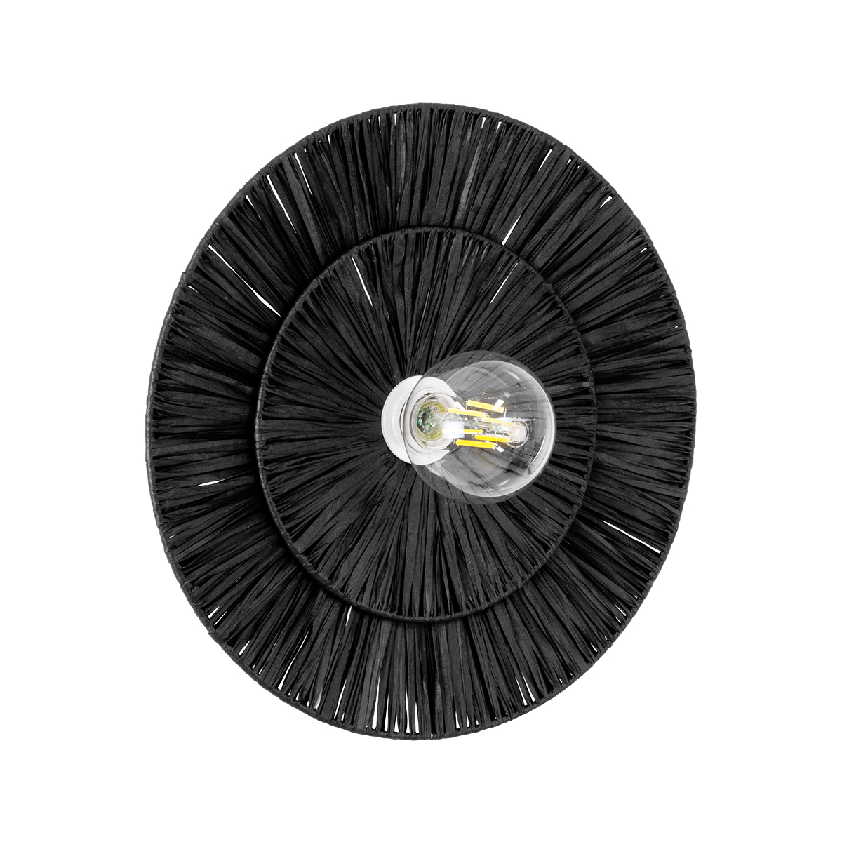 Boho Φωτιστικό Τοίχου - Απλίκα με Ντουί 1 x E27 AC 220-240V IP20 - Μαύρο - Μ40 x Π40 x Υ9cm